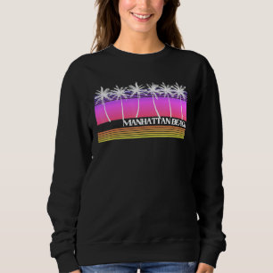 Sweatshirt Manhattan Beach California Style rétro Vintage Sun