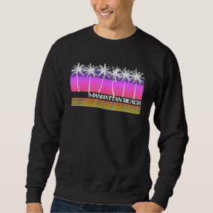 Sweatshirt Manhattan Beach California Style rétro Vintage Sun