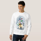 Sweatshirt Manteau doux Wheaten Terrier Noël (Devant entier)