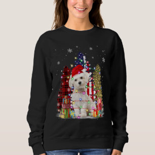 Sweatshirt Manteau maltais Santa Chapeau clair Buffalo Plaid 