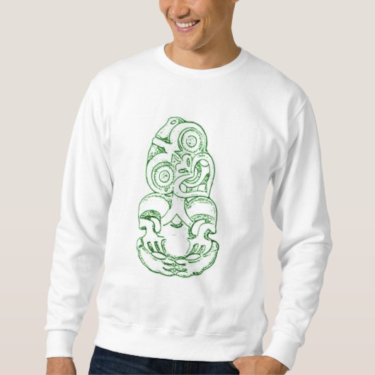 Sweatshirt maori de croquis de Hei-Tiki (Devant)