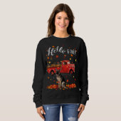 Sweatshirt Maple German Shepherd Leaf Automne Automne Rouge T (Devant entier)