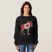 Sweatshirt Maple Leaf Animal Drapeau canadien Hommes Femmes (Devant entier)