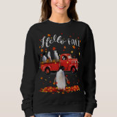 Sweatshirt Maple Penguins Leaf Automne Camion rouge Automne (Devant)