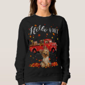 Sweatshirt Maple Yorkshire Terrier Doigt Leaf Automne Rouge T (Devant)