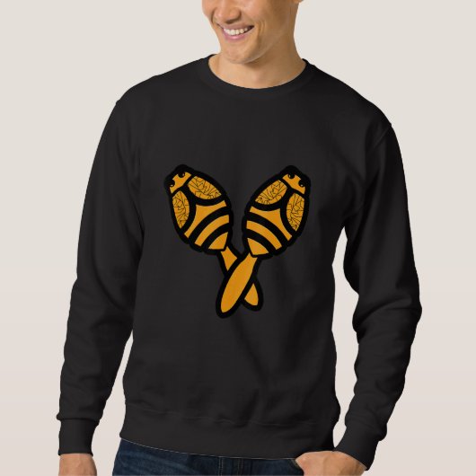 Sweatshirt Maracas Bee Mexique Musique latine Fiesta Percussi (Devant)