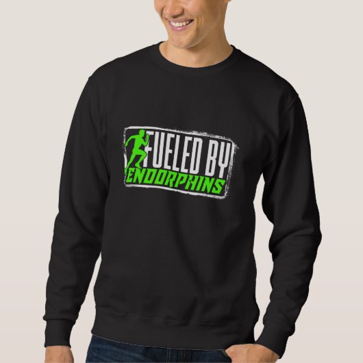 Sweatshirt Marathon Alimenté Par Des Endorphins (Devant)