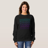 Sweatshirt Marathon Runner Runner Retro (Devant entier)