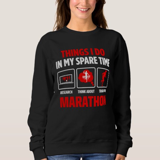 Sweatshirt Marathon Swim Run and Cycle Marathons Training (Devant)