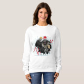 Sweatshirt Marché boursier Bitcoin de Noël (Devant entier)
