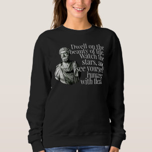Sweatshirt Marcus Aurelius Reste Sur La Beauté Des Étoiles De