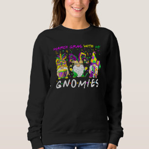 Sweatshirt Mardi Gras Avec Mes Gnomes Trois Costume Gnome Wom