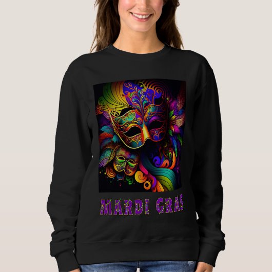 Sweatshirt Mardi Gras Beautiful Colorful (Devant)