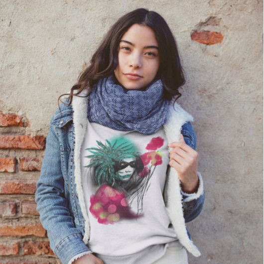 Sweatshirt Mardi Gras Carnaval Masqué Fille Nouvelle-Orléans