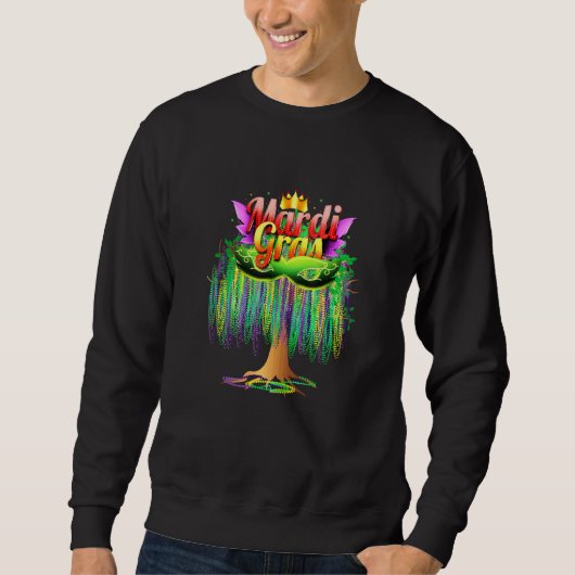 Sweatshirt Mardi Gras Carnaval Mexicain Graphic Bead Tree Bou (Devant)