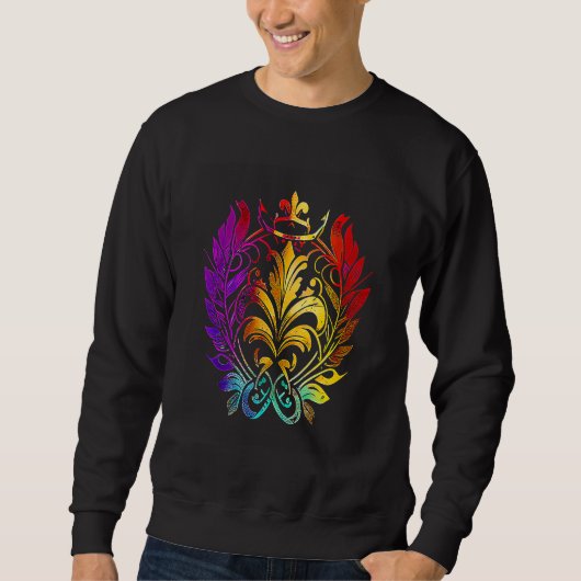 Sweatshirt Mardi Gras Carnival parade with beads party and ma (Devant)