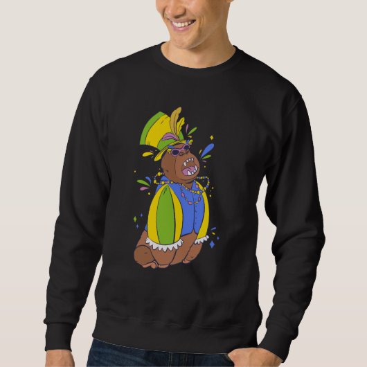 Sweatshirt mardi gras fest mask monkey gorilla (Devant)