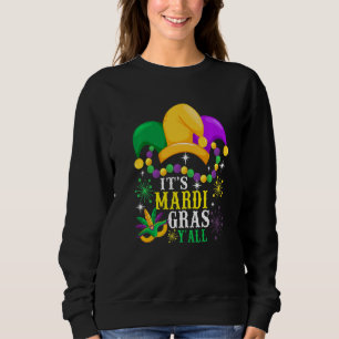 Sweatshirt Mardi Gras Fête Masque Son Mardi Gras Yall Co