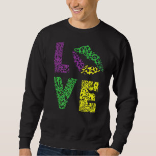 Sweatshirt Mardi Gras Love Lips Carnival Festival Parade