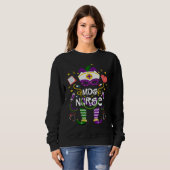Sweatshirt Mardi Gras MDS Nurse Women Costume Mardi Gras Nurs (Devant entier)