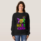 Sweatshirt Mardi Gras Newfoundland Dog Lover Carnival Jester_ (Devant entier)
