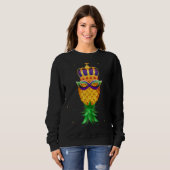 Sweatshirt Mardi Gras Queen Masque Swinger à l'envers de l'an (Devant entier)
