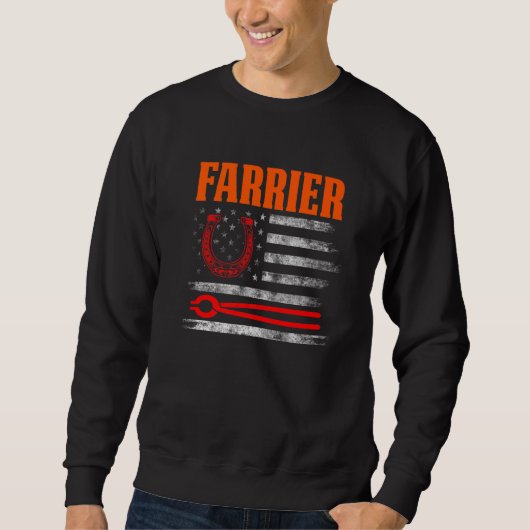 Sweatshirt Maréchal Fer à Cheval Parage Sabot Équine (Devant)