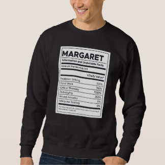 Sweatshirt Margaret Information sur la nutrition Problème Rés