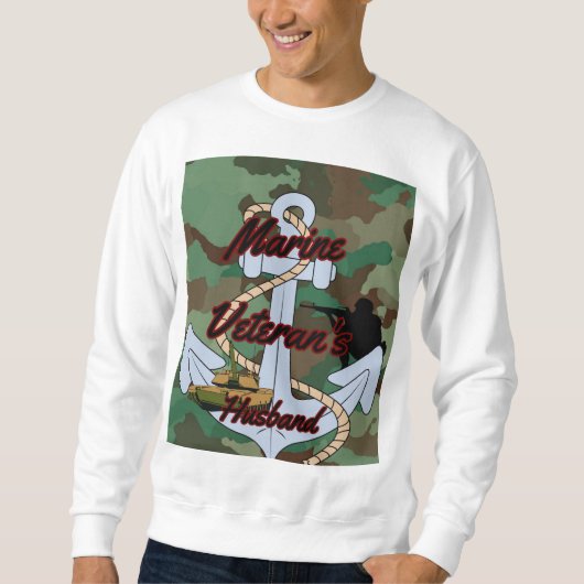 Sweatshirt Mari d'un vétéran de la marine (Devant)