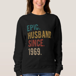 Sweatshirt Mari épopé depuis 1969 53e anniversaire de Mariage
