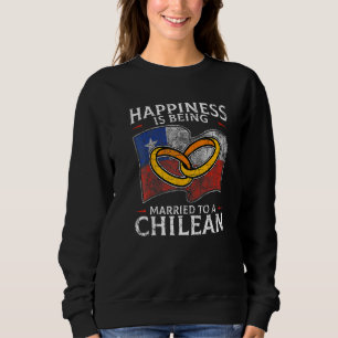 Sweatshirt Mariage chilien Chili Marié Drapeau Culture mariée