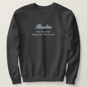 Sweatshirt Mariage de script bleu foncé