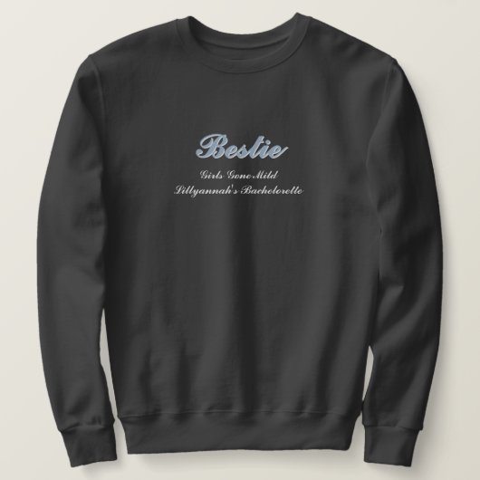 Sweatshirt Mariage de script bleu foncé (Design devant)