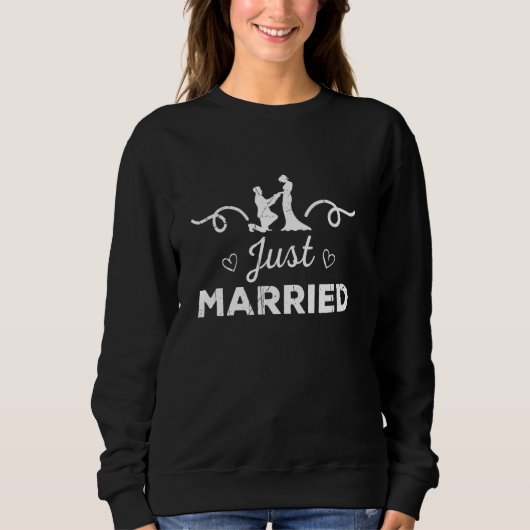 Sweatshirt Mariage Marié Juste Mignonne Proposition Mariages (Devant)