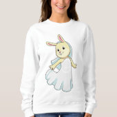 Sweatshirt Mariée lapin avec voile (Devant)