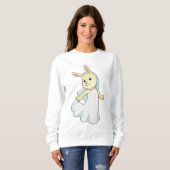 Sweatshirt Mariée lapin avec voile (Devant entier)