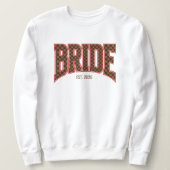 Sweatshirt Mariée Luxe À Damier Marron (Design devant)