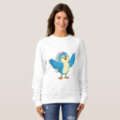 Sweatshirt Mariée oiseau voilée (Devant entier)