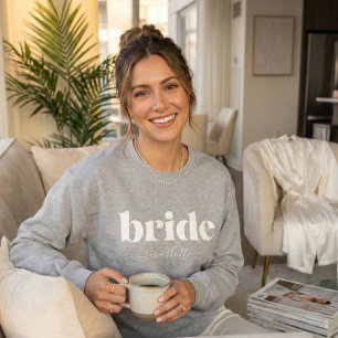 Sweatshirt Mariée Personnalisée Moderne Minimaliste Simple