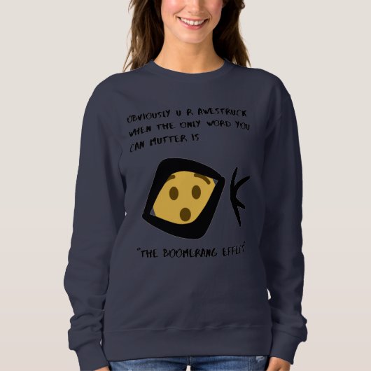 Sweatshirt Marine 'Awestruck' Basique Boomerangé (Devant)