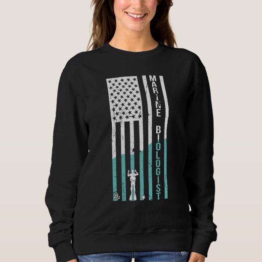 Sweatshirt Marine Biologist US Flag Marine Biology_1 (Devant)