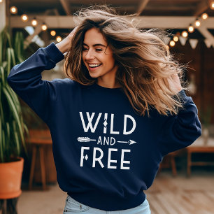 Sweatshirt Marine bleu sauvage et libre