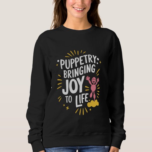 Sweatshirt Marionnette Masque Ombre Jouer Ventriloquiste Inte (Devant)