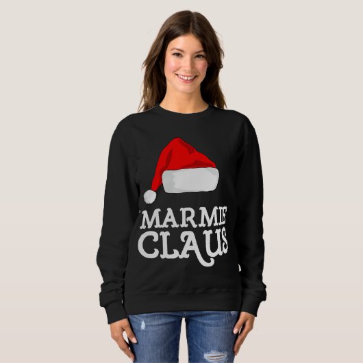 Sweatshirt Marmie Claus Noël Casquette Famille Pj Groupe Matc (Devant entier)