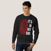 Sweatshirt Maroc Drapeau Adn empreintes digitales Mois de l'h (Devant entier)