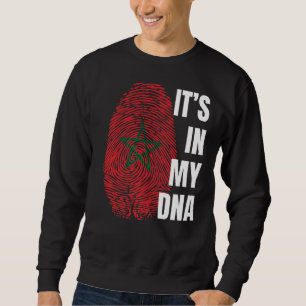Sweatshirt Maroc Drapeau Adn empreintes digitales Mois de l'h