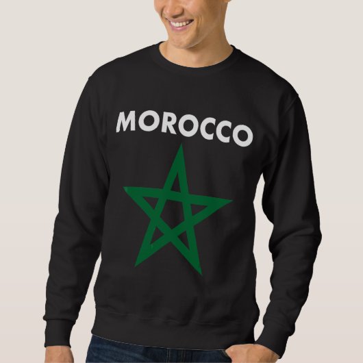 Sweatshirt Maroc Drapeau Le Drapeau Du Maroc Pour Hommes & Fe (Devant)