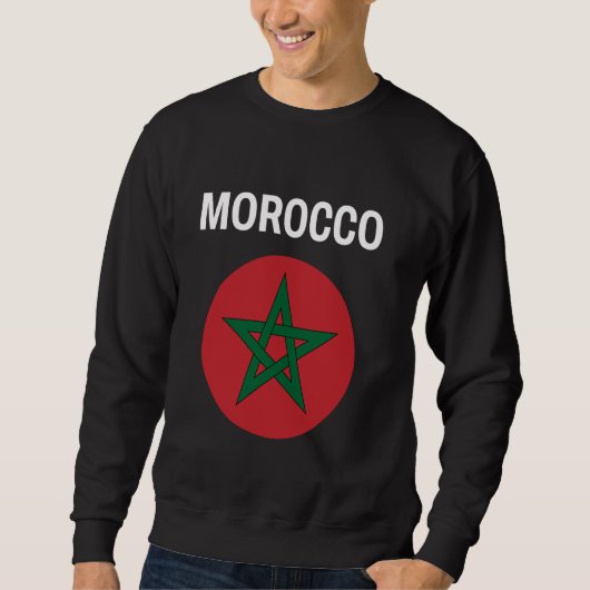 Sweatshirt Maroc Drapeau moderne (Devant)