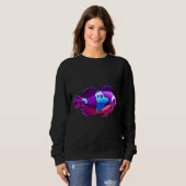 Sweatshirt Maroon Designer Clowfish Saltwater Poisson (Devant entier)
