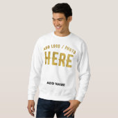 SWEATSHIRT MARQUE BLANCHE MODERNE ET PERSONNALISABLE VÉRIFIÉE (Devant entier)